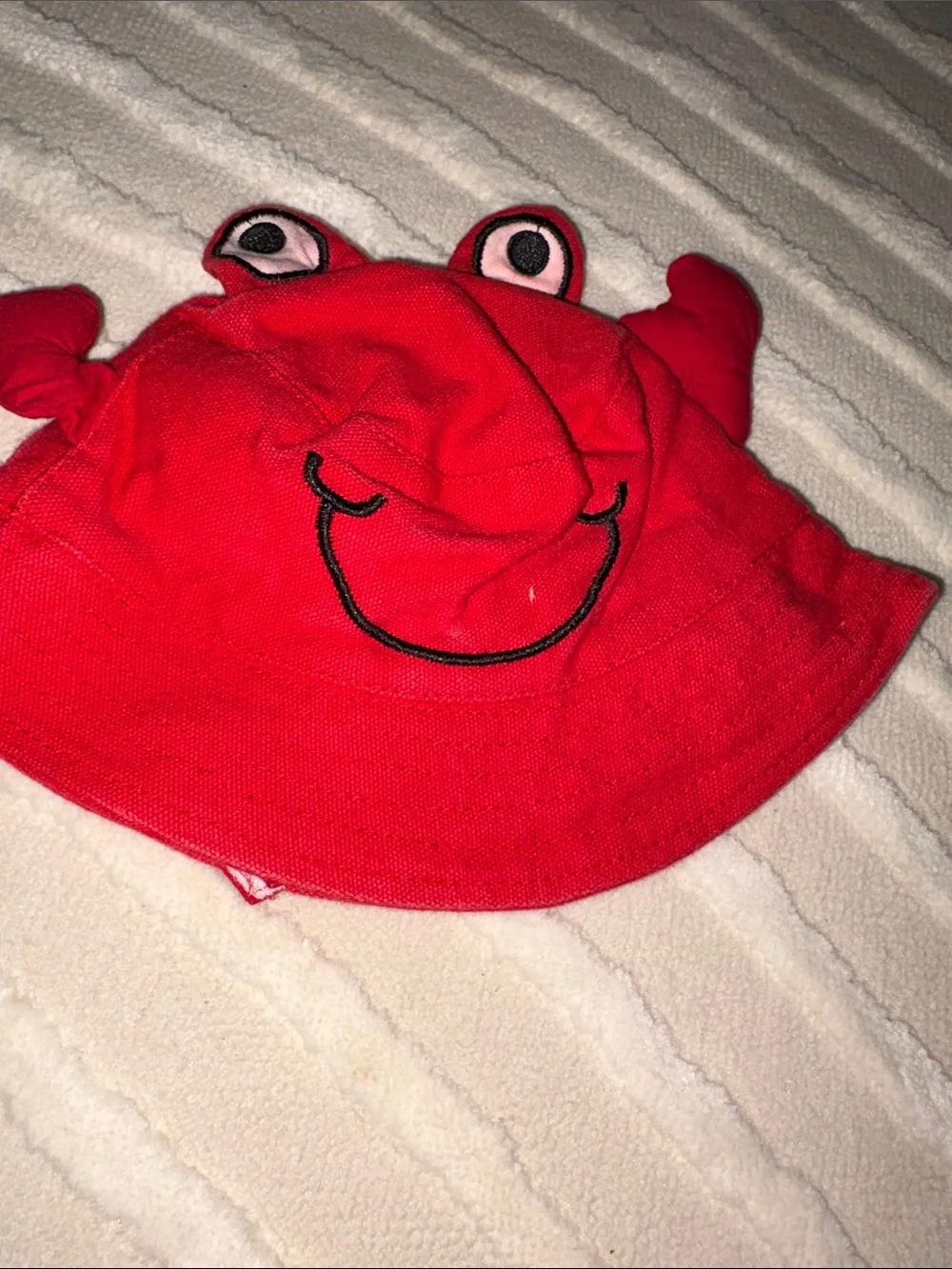 Red Kids Crab Bucket Hat - Cute Sun Hat